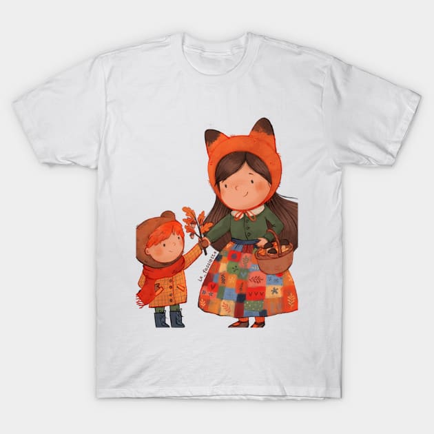 Autumn Patchwork girl T-Shirt by LeFacciotte